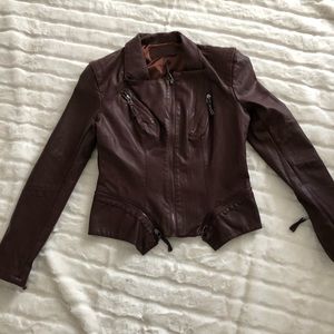 Blank NYC brown leather jacket